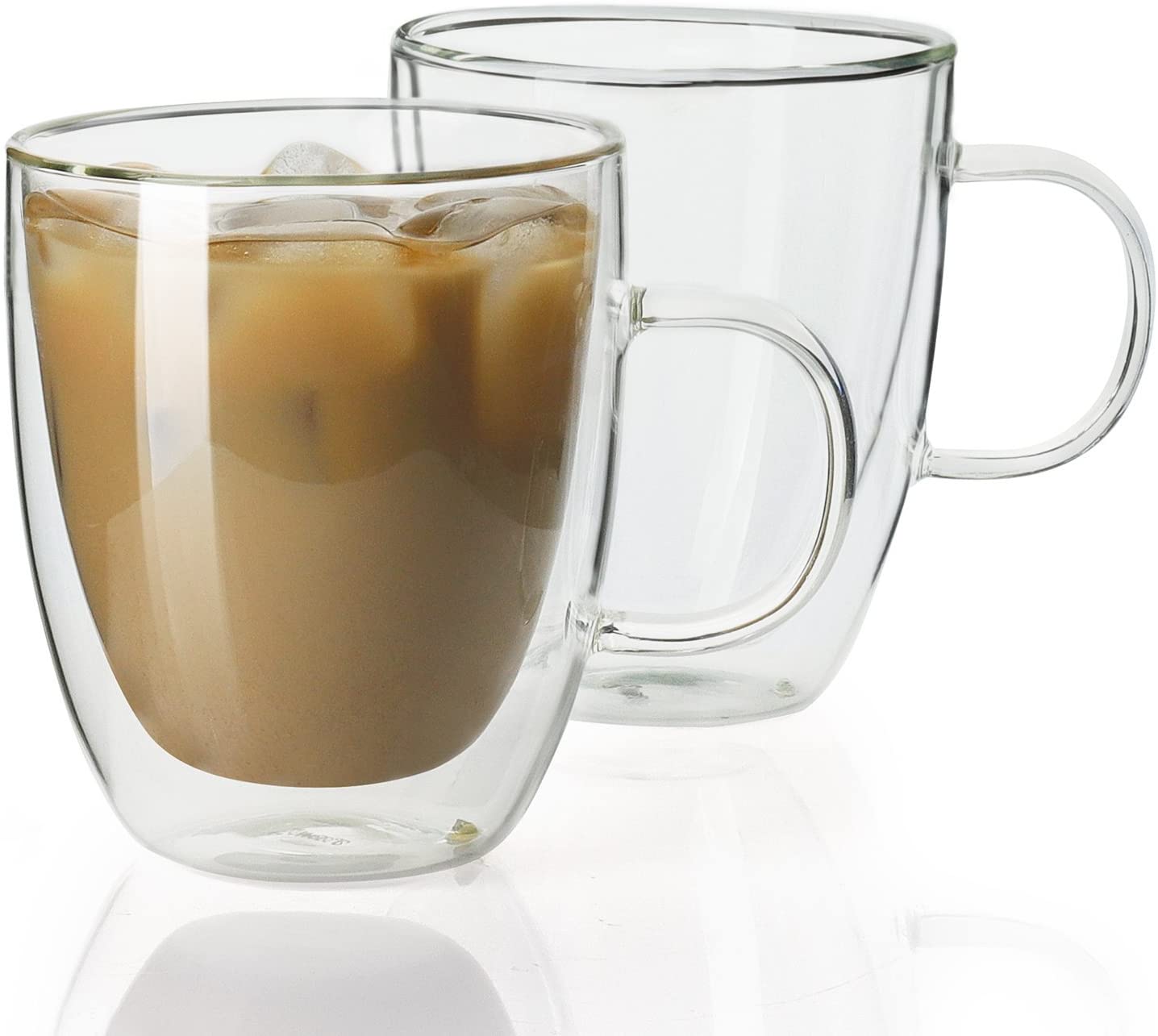 Sweese Double-Walled Glass Mugs with Handles