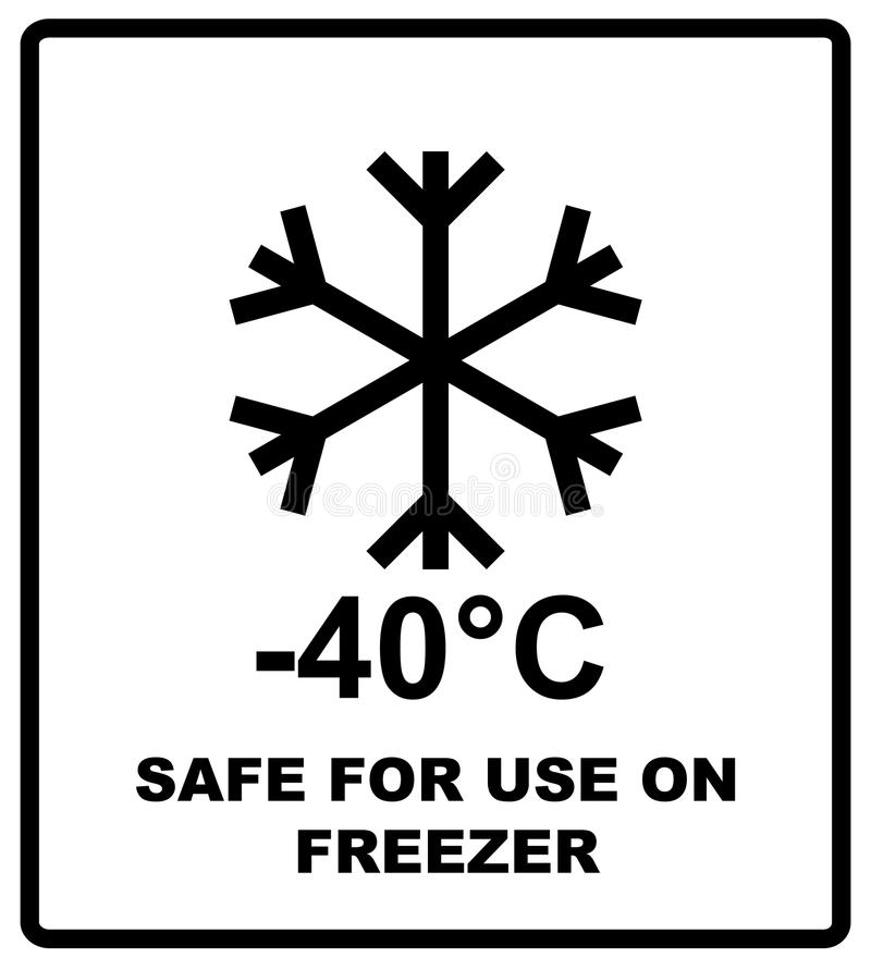 Symbol to indicate that a glass is freezer safe