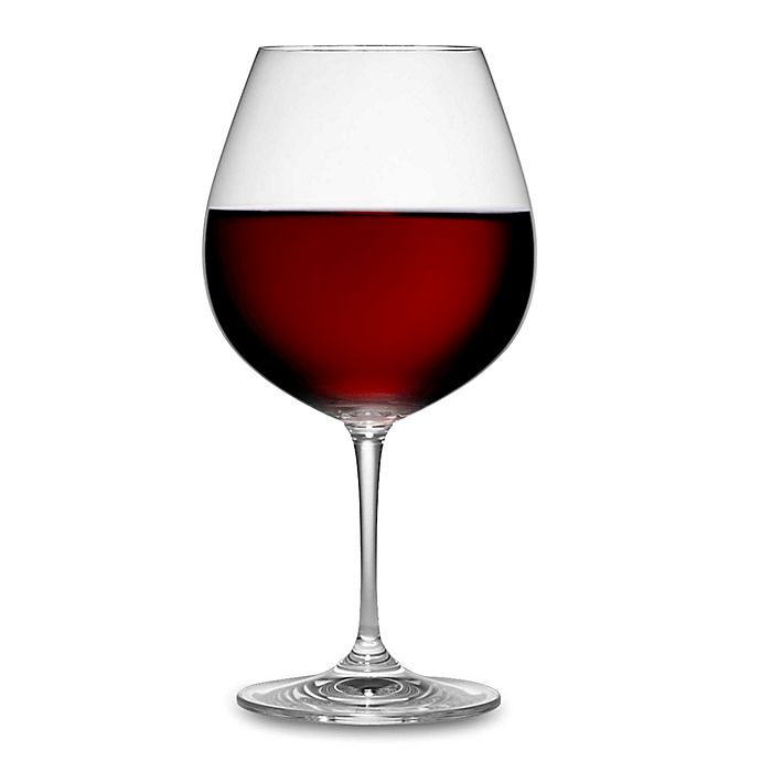optimally shaped glass for a young or light-bodied red wine